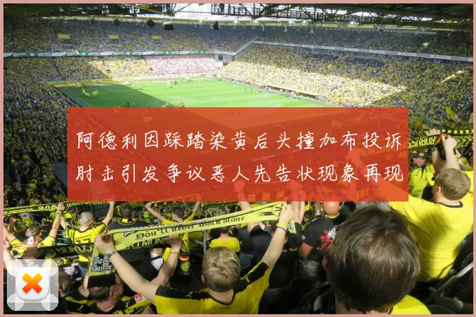 阿德利因踩踏染黄后头撞加布投诉肘击引发争议恶人先告状现象再现